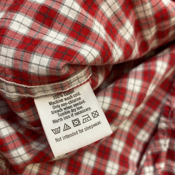 Janie and Jack Plaid Poplin Long Sleeve Button Down Dress Shirt Boys Christmas - Picture 9 of 11